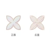 NOLYN Deoksugung Collaboration Double Window Flower Jewelry Gift Box White Mother-of-Pearl Necklace Stud Set for double-sided wearing Specification image